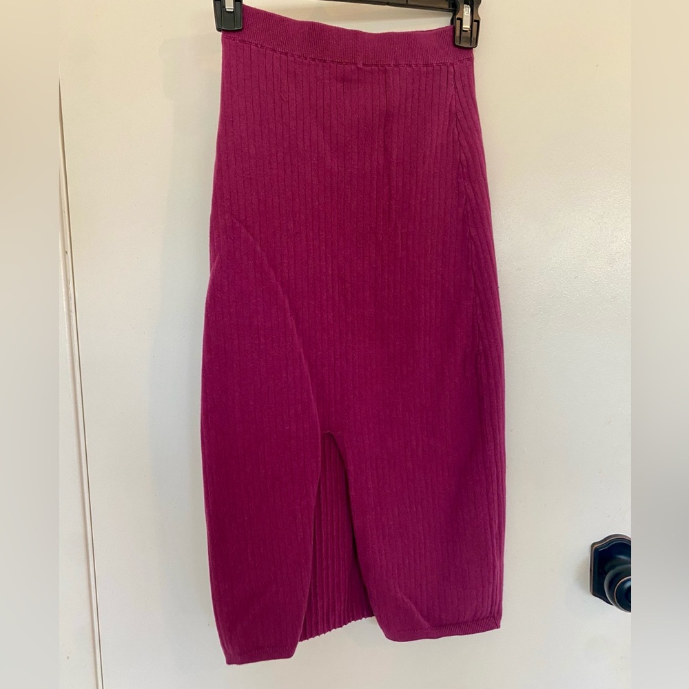 Free people magenta midi skirt